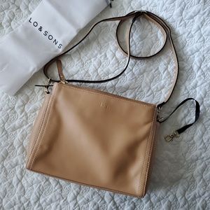Lo & Sons Pearl Crossbody, Nappa Leather / Sand